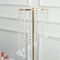2 Gold 24 in Metal Flower Display STANDS Spiral Hanging Crystal Beads